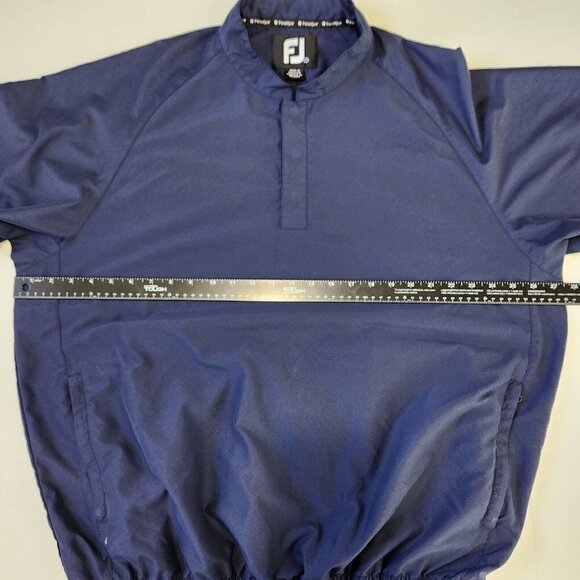 FootJoy Windshirt Mens XL Dark Blue Short Sleeve Golf Pullover FLAW - Picture 6 of 12